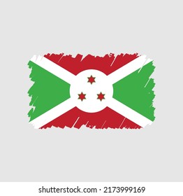 Burundi Flag Brush Strokes. National Flag
