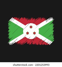 Burundi Flag Brush Strokes. National Flag