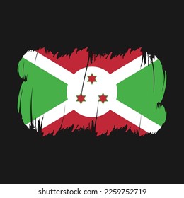 Burundi Flag Brush Strokes Vector