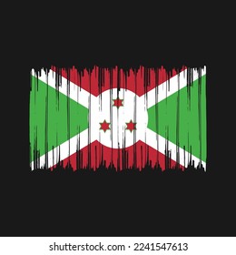 Burundi Flag Brush Vector Design
