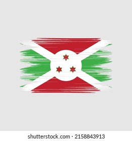 Ilustración del vector del pincel de bandera de Burundi
