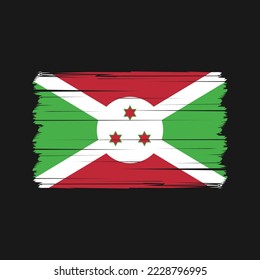 Burundi Flag Brush Vector Illustration