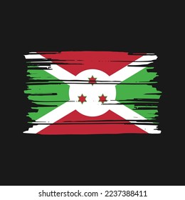 Ilustración del vector del pincel de bandera de Burundi
