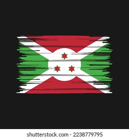 Ilustración del vector del pincel de bandera de Burundi