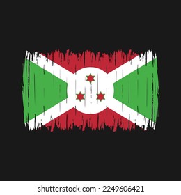 Ilustración del vector del pincel de bandera de Burundi