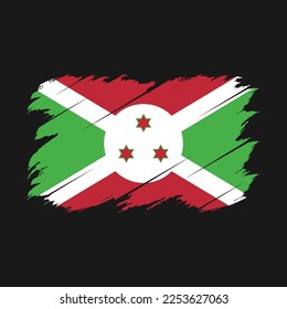 Ilustración del vector del pincel de bandera de Burundi