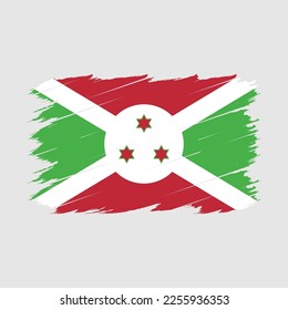 Burundi-Flagge - Vektorgrafik mit Pinselspitze