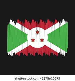 Burundi Flag Brush Vector Illustration