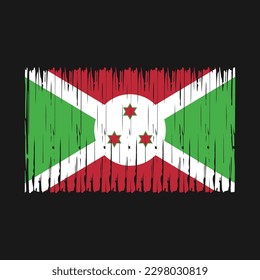 Ilustración del vector del pincel de bandera de Burundi