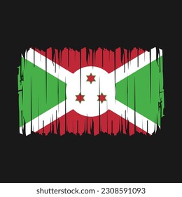 Burundi Flag Brush Vector Illustration
