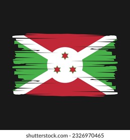 Burundi Flag Brush Vector Illustration