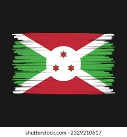 Ilustración del vector del pincel de bandera de Burundi