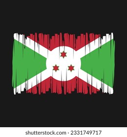 Burundi Flag Brush Vector Illustration