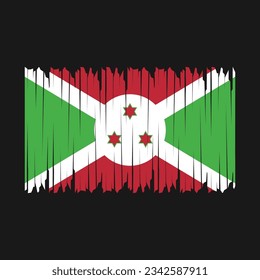Burundi Flag Brush Vector Illustration