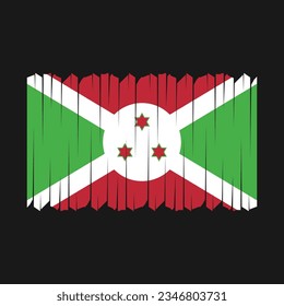 Burundi Flag Brush Vector Illustration