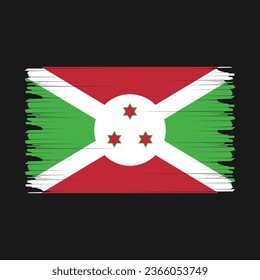 Burundi Flag Brush Vector Illustration