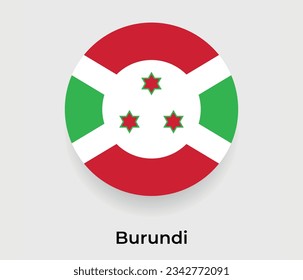 Burundi Flag Blase Kreis um Form Symbol Vektorgrafik