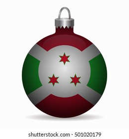 burundi flag christmas ball vector