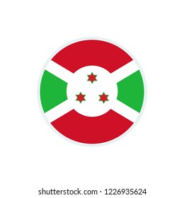 Burundi flag. Burundi circle flag.