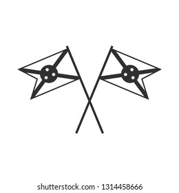 Burundi flag icon in black outline flat design. Independence day or National day holiday concept.