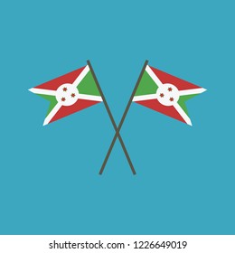 Burundi flag icon in flat design. Independence day or National day holiday concept.