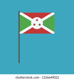 Burundi flag icon in flat design. Independence day or National day holiday concept.