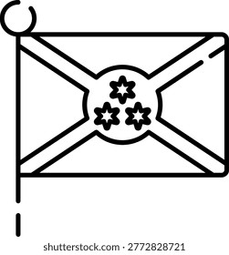 Burundi Flag Illustration vector Icon Design