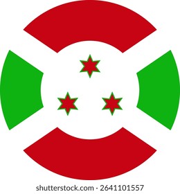 Burundi flag illustrator country flags round symbol nation  