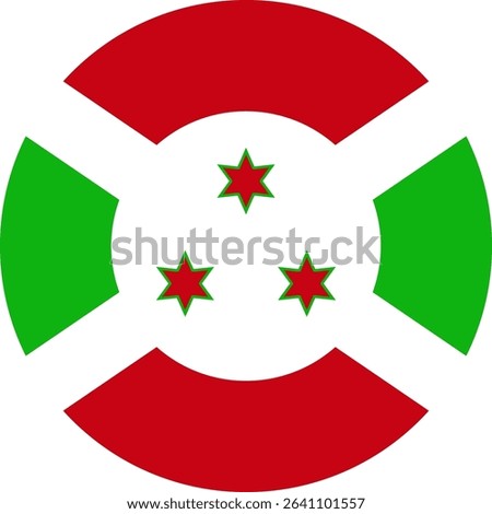 Burundi flag illustrator country flags round symbol nation  