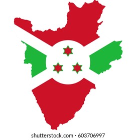 Burundi flag map.