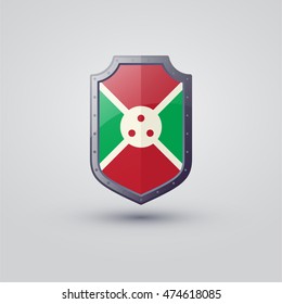Burundi flag on the shield