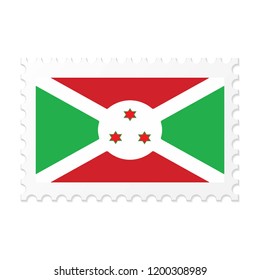 Burundi flag on white background vector image