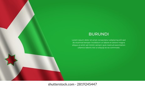 BURUNDI Flag with Original color