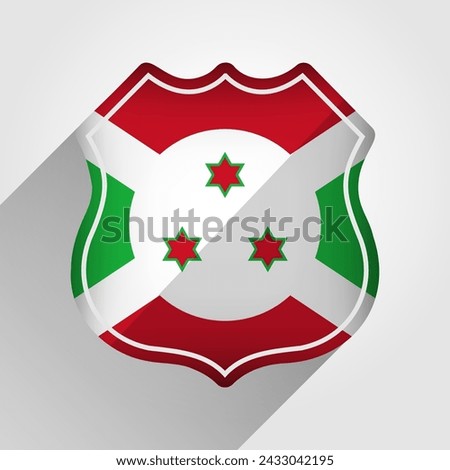 Burundi Flag Road Sign Illustration