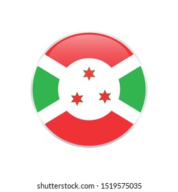 Burundi flag round. Simple vector. National flag of Burundi 