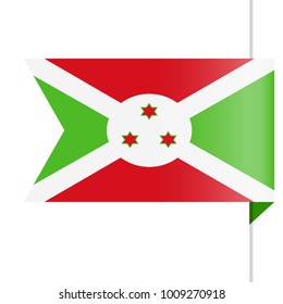 Burundi Flag Vector Bookmark Icon - Illustration