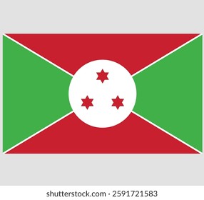 Burundi Flag Vector Design ,Burundi Faso EPS File