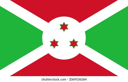 Burundi Flag Vector for Designer.