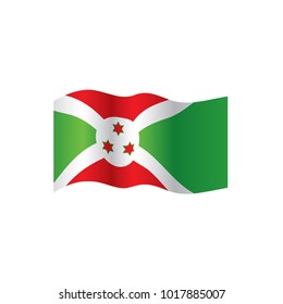 Burundi flag, vector illustration