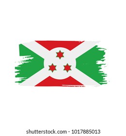 Burundi flag, vector illustration