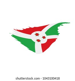 Burundi flag, vector illustration