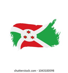 Burundi flag, vector illustration