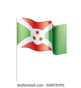 Burundi flag, vector illustration