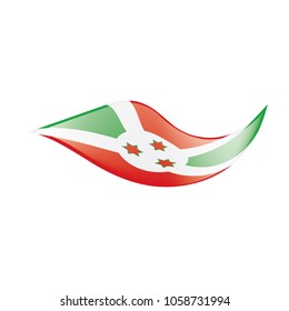 Burundi flag, vector illustration