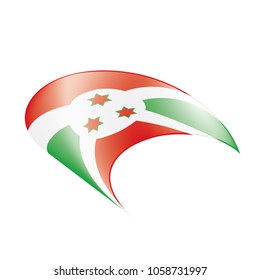 Burundi flag, vector illustration