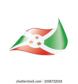 Burundi flag, vector illustration
