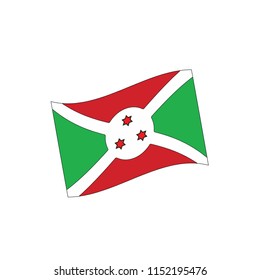Burundi flag, vector illustration