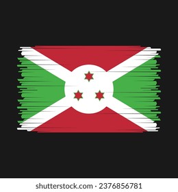 Diseño de iluminación de vectores de bandera de Burundi