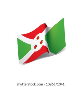 Burundi flag, vector illustration on a white background