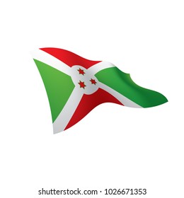 Burundi flag, vector illustration on a white background